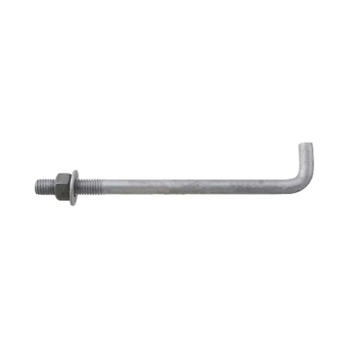 Ancla de acero tipo L para cimentación 1/2" x 8"