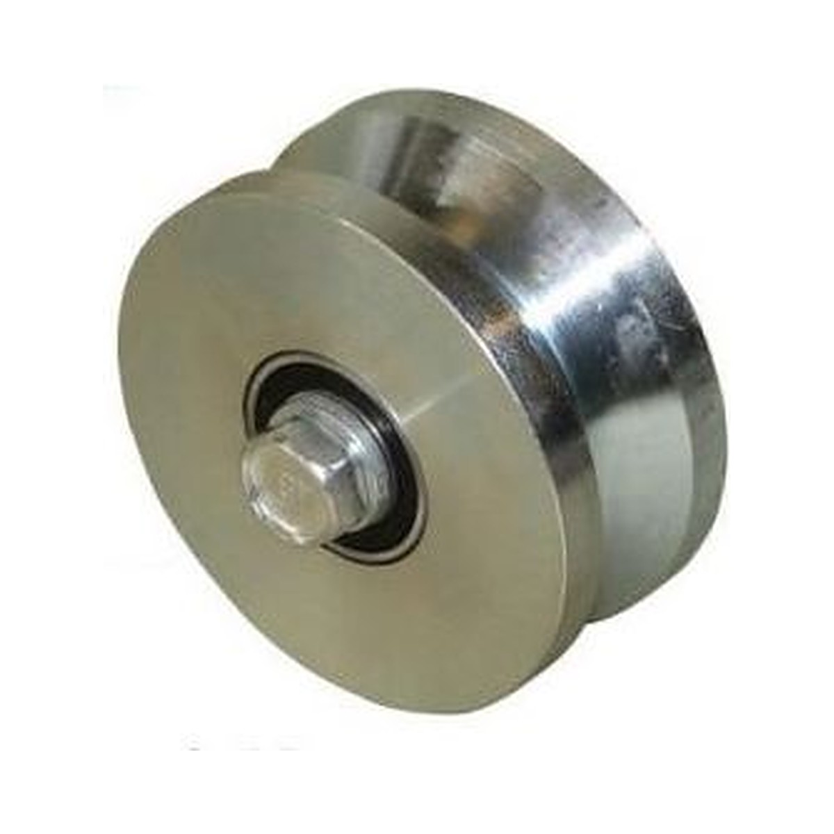 Rueda guía 4" reforzada 3000 lb cromada