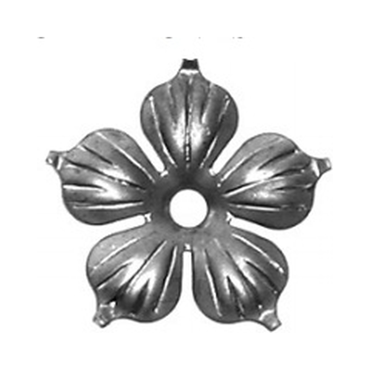 Chapetón estrella Ø90 T:3mm de acero troquelado