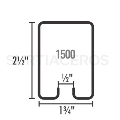 Perfil 1500 C-14 (Riel grande) X 6 MTS