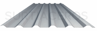 Lámina acanalada R-72 de 18 pies C26 de acero galvanizado