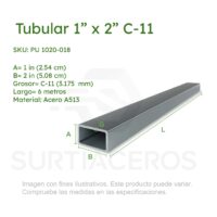 P T R 1" x 2" x C-11  x 6MTS
