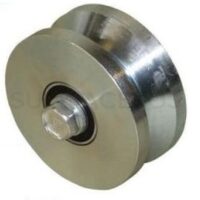 Rueda guía 4" reforzada 3000 lb cromada