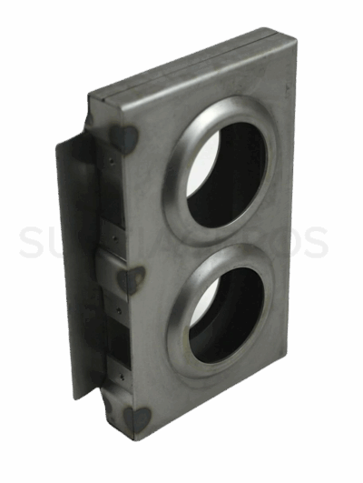 Caja de acero para chapa doble 1-1/4"