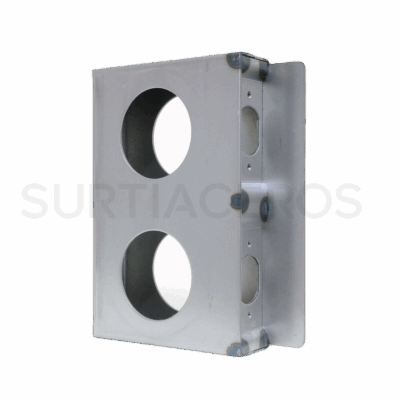Caja de acero para chapa doble 1-1/2"
