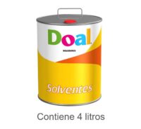 Envase con 4 litros de Thinner lacker adelgazador #2 marca DOAL