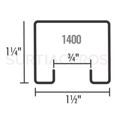 Perfil 1400 C-18 (Riel chico) X 6 MTS