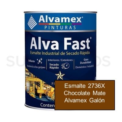 Esmalte  2736X Chocolate Mate Alvamex Galón
