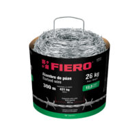 Rollo de alambre de púas 300 m cal 12.5, FIERO (Cód: 44885)