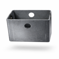 Caja de acero para rueda guía de 3"