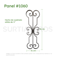 Figura panel #1060 de acero sólido