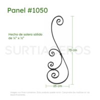 Figura panel #1050 de acero sólido