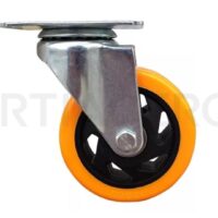 Rueda giratoria 3" PVC (Capacidad: 80kg)