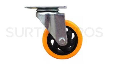Rueda giratoria 3" PVC (Capacidad: 80kg)