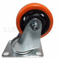 Rueda giratoria 2-1/2" PVC (Capacidad: 70kg)