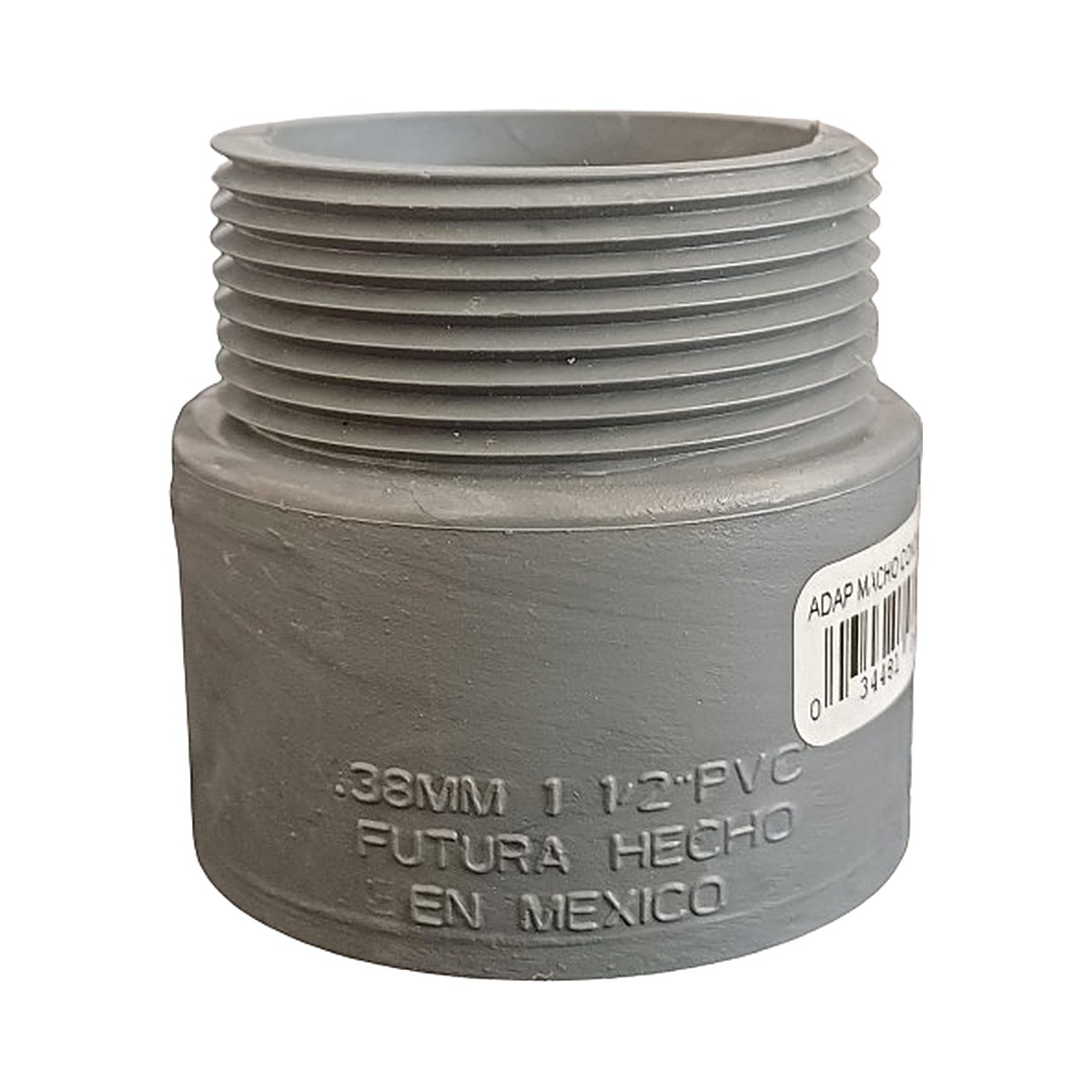 Adaptador Macho PVC Gris Conduit 1-1/2"