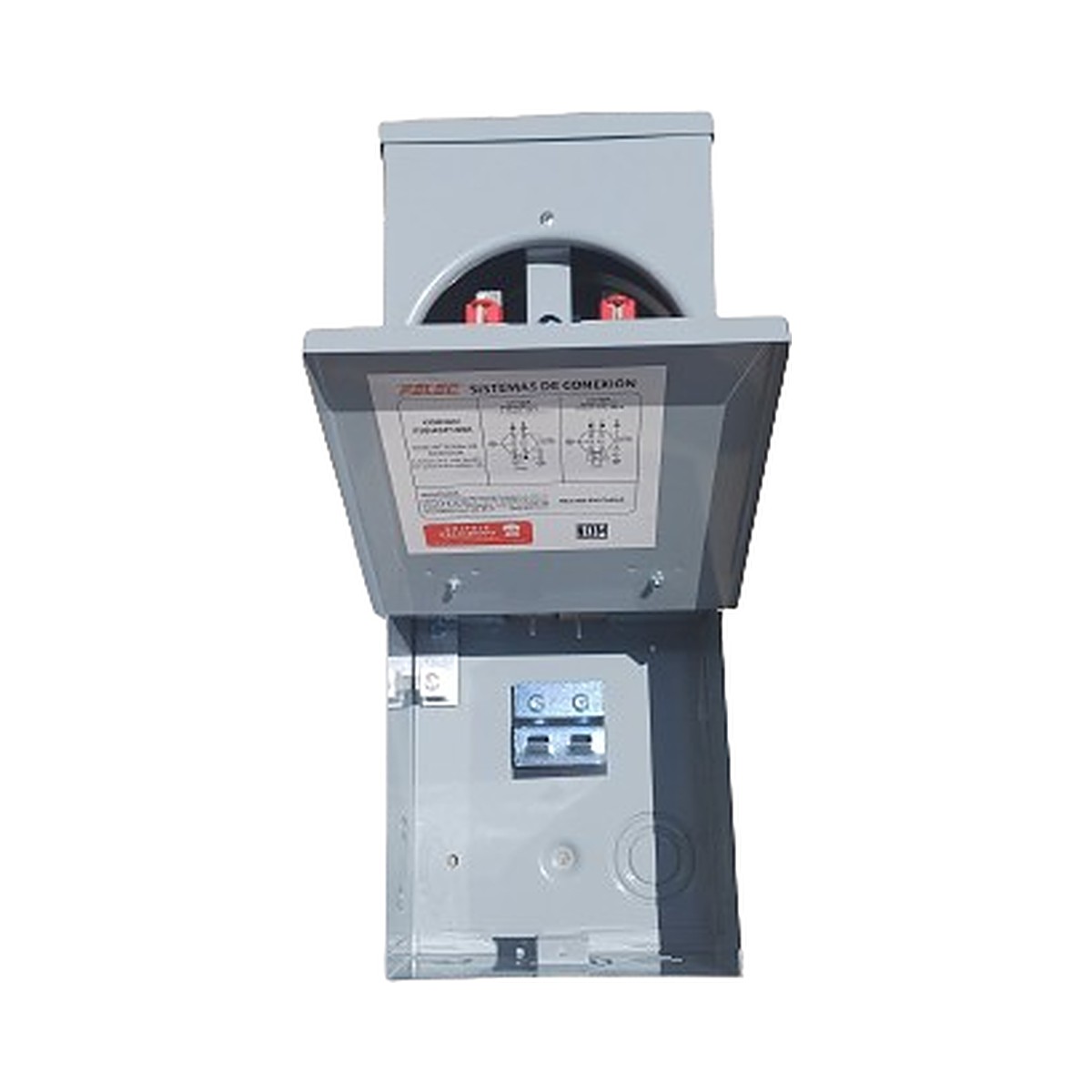 Base integral para un medidor para acometida aérea 100 amps 110V y 220V