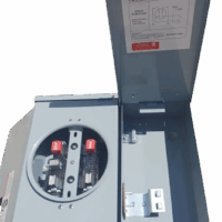 Base integral para un medidor de acometida subterránea, 100 A, 110/220 VAC