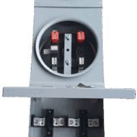 Base integral para dos medidores para acometida aérea 100 amps 110V y 220V