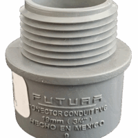 Adaptador Macho PVC Gris Conduit 3/4"