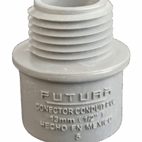 Adaptador Macho PVC Gris Conduit 1/2"