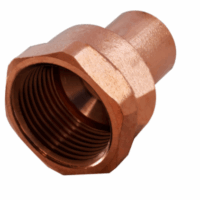 Conector hembra reducido de cobre 1/2" x 3/4"
