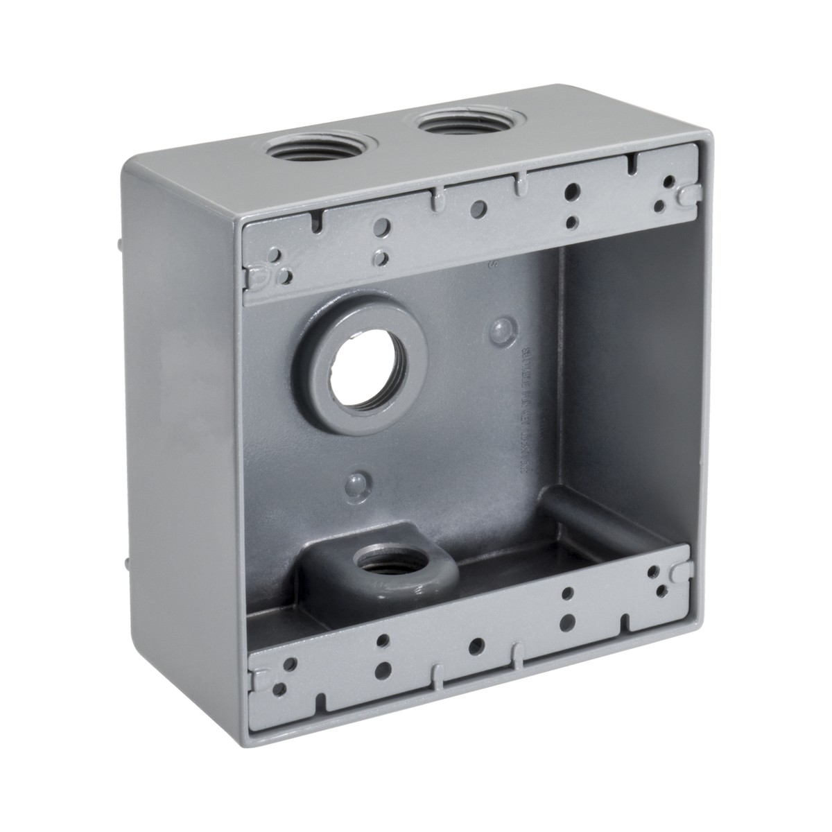 Caja eléctrica 4x4 resistente a la intemperie, de 3/4" y 4 orificios