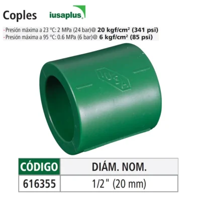 Cople PPR 1/2" IUSAPLUS - Imagen 4