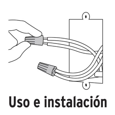 Bolsa con 10 capuchones para cable, calibres 14 a 12 AWG, 47329 - Imagen 2