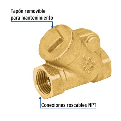 Válvula check de latón de 1/2", Foset 49076 - Imagen 2