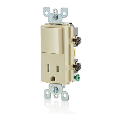 Apagador Decora Combinado 15A 125V Marfil Leviton 5625-I - Imagen 4