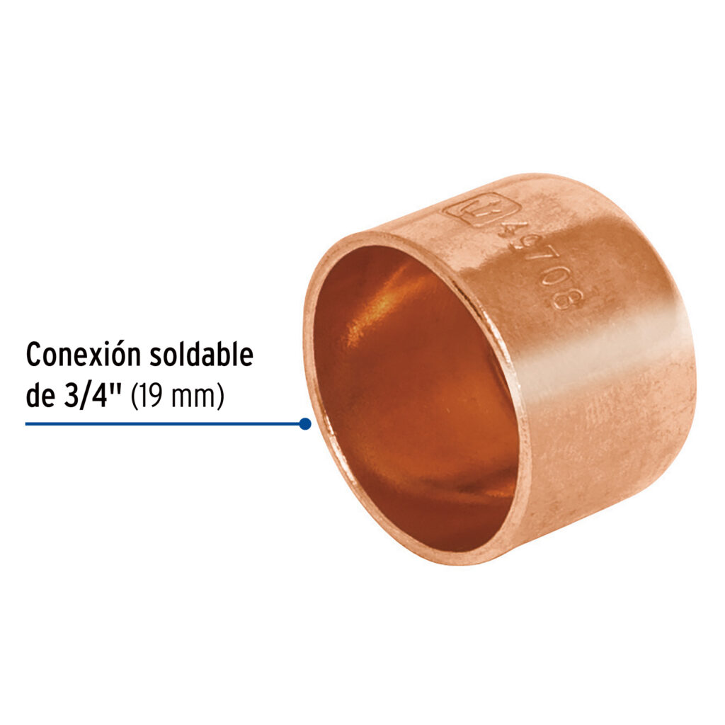 Tapón capa de cobre 3/4″ 49708 616875 – Surtiaceros