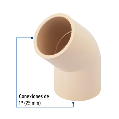 Codo CPVC 45º 1" - Imagen 2
