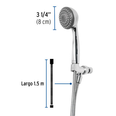 Regadera de teléfono con soporte, 3-1/4" (Cod. 45787) - Imagen 5