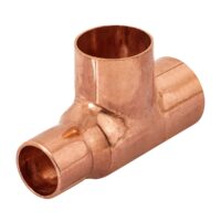 Tee reducida de cobre 3/4" x 1/2" x 3/4"