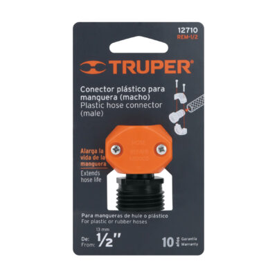 Conector 1/2" macho de ABS para manguera, Truper REM-1/2 - Imagen 2