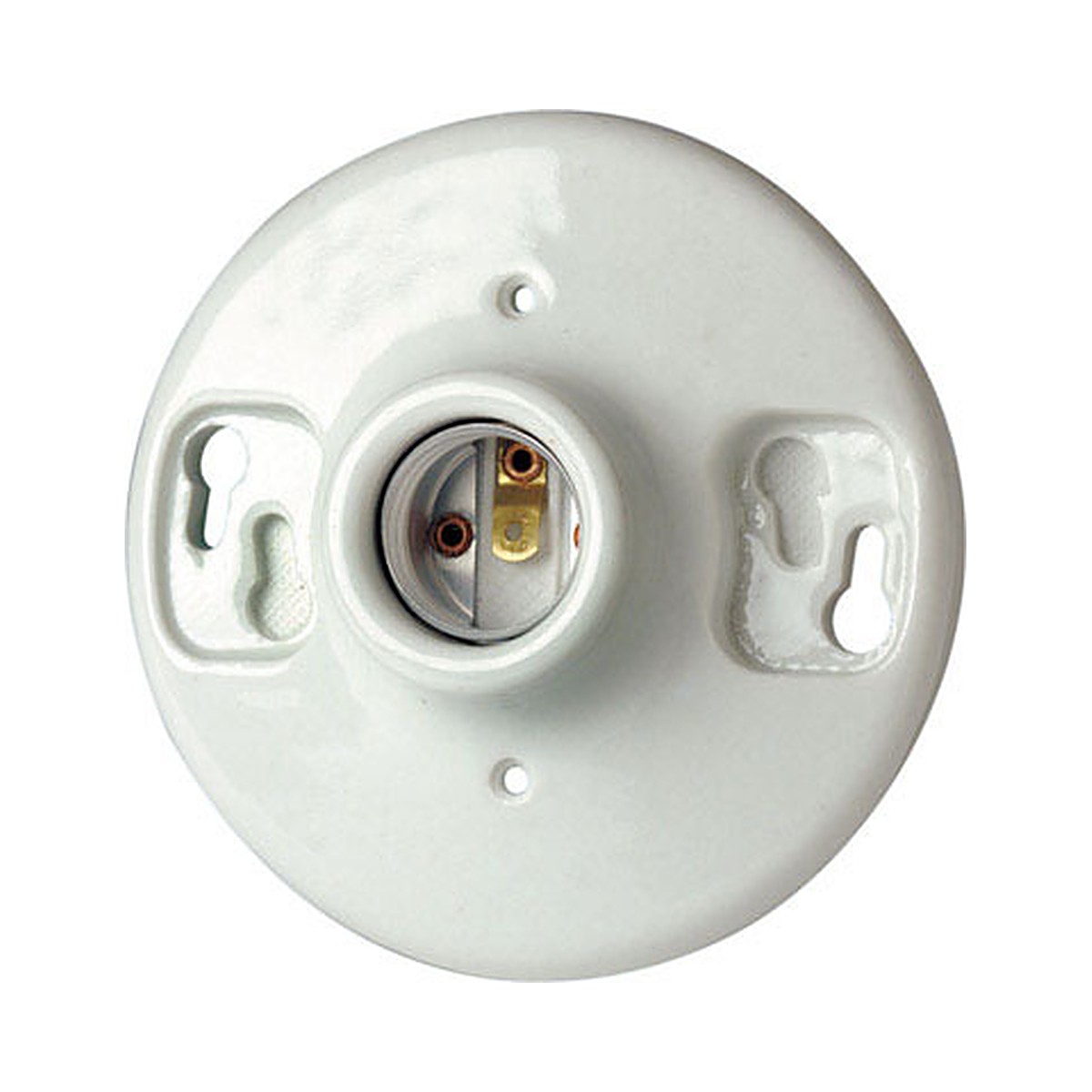 Roseta de porcelana blanca Leviton