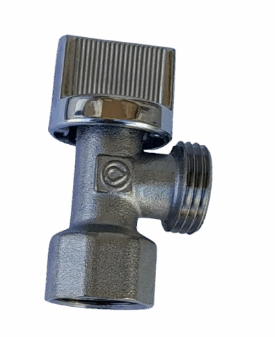Llave ángulo 1/2" x 1/2" de un cuarto de vuelta marca Futura
