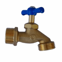Llave para manguera 3/4" BCE con manija azul marca FUTURA