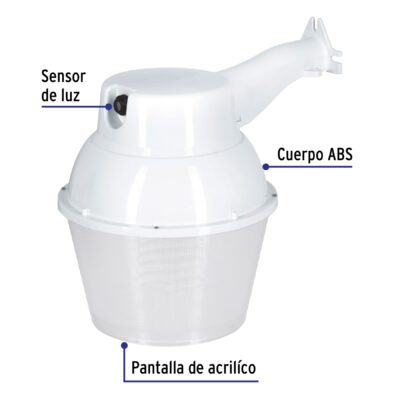 Lampara Suburbana 65 W sensor de luz, SUB-811F