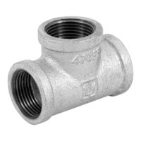 Tee sencilla 1" acero galvanizado, Foset CG-703