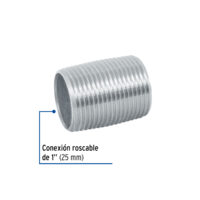 Niple de acero galvanizado 1" cuerda corrida, Foset CG-473 - Imagen 2