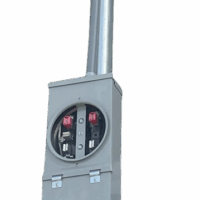 Tablero armado 220V 60A con un medidor, tubo galvanizado y kit completo