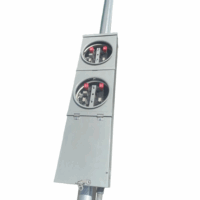 Tablero armado 220V 60A con dos medidores, tubo galvanizado y kit completo