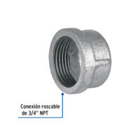 Tapón hembra 3/4" de acero galvanizado, Foset CG-302 - Imagen 2