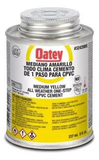 Cemento CPVC mediano amarillo todo clima 237 mL Oatey