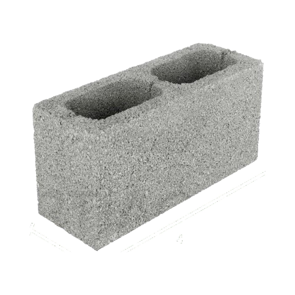 Bloque #6 de concreto (15 cm x 20 cm x 40 cm, f'c=60kg/cm2)