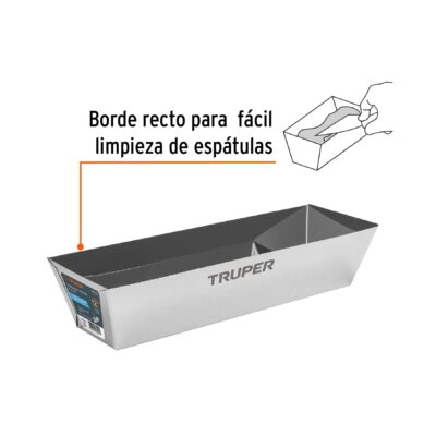 Charola de 12" de acero inoxidable para mezcla, Truper (Clave: CHAR-12) - Imagen 3