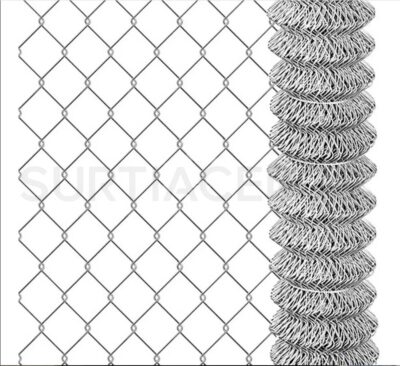 Rollo de malla ciclónica 4 ft x 20 metros C-12.5 (Apertura 69 mm x 69 mm)