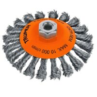 Carda tipo cónico 5" alambre trenzado, multi-rosca, TRUPER (Cod 14189)